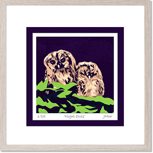 Night Owls - Framed